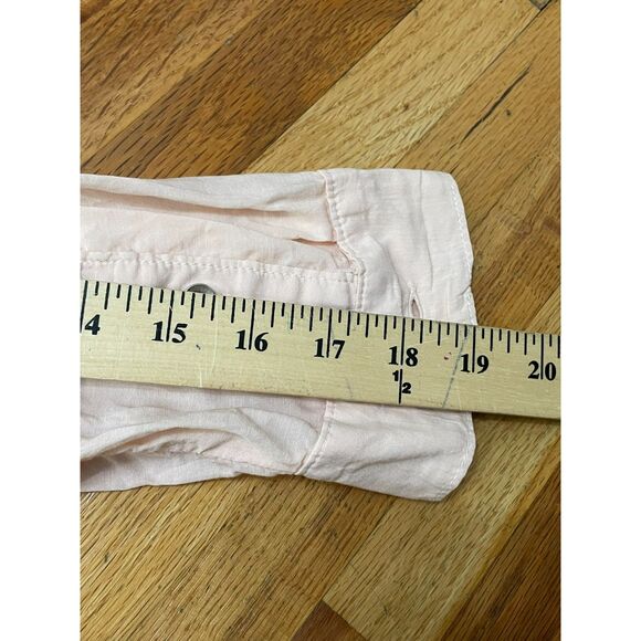 Pilcro Women's Top Blouse Shirt Peasant Henley Button Lightweight Soft Pink Boho - Picture 9 of 9